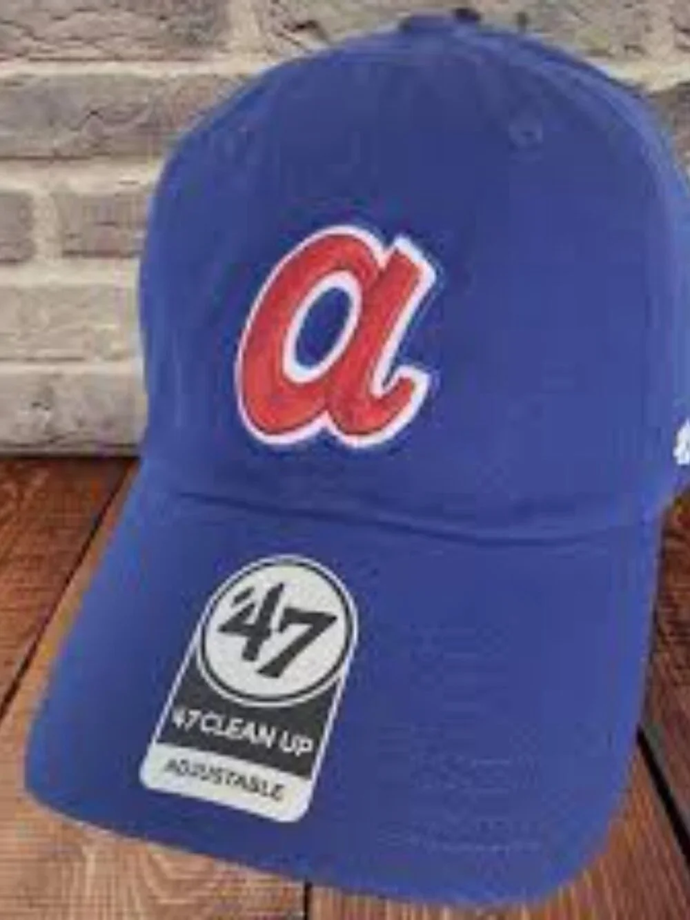 Men S 47 Royal Atlanta Braves 1972 Logo Cooperstown Collection Clean up